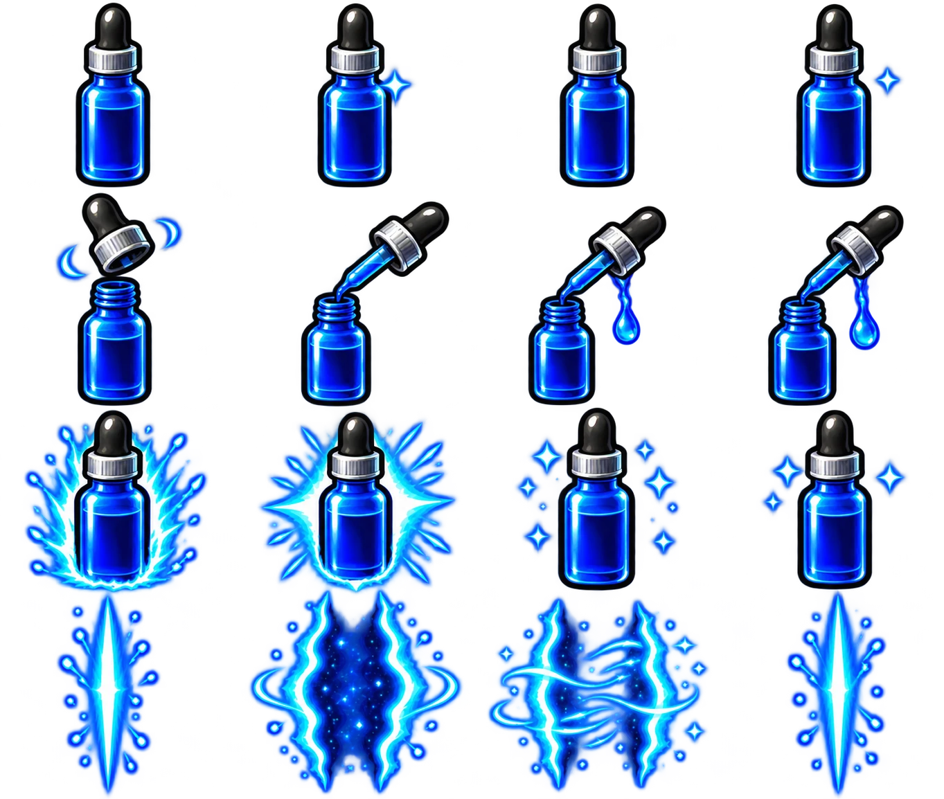 Blue bottle animation sheet